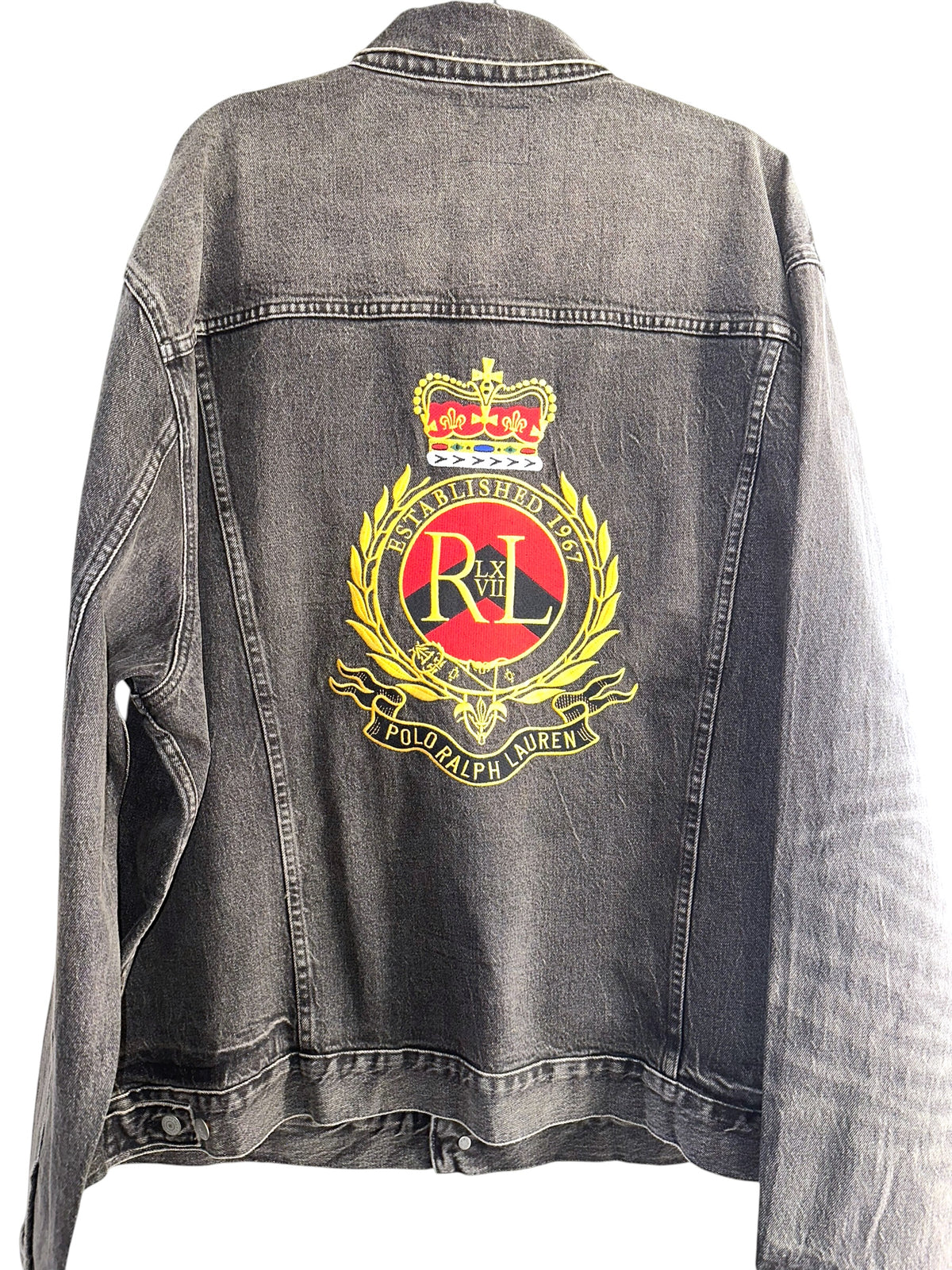 Chamarra de mezclilla Polo Ralph Lauren con escudo bordado Talla “XXXL”