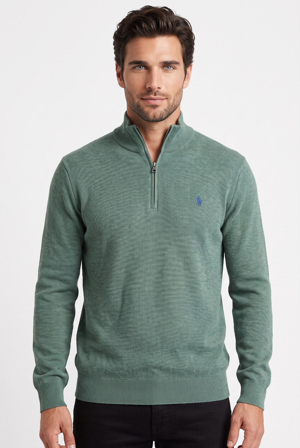 SUÉTER POLO RALPH LAUREN TALLA “M” 1/4 ZIP
