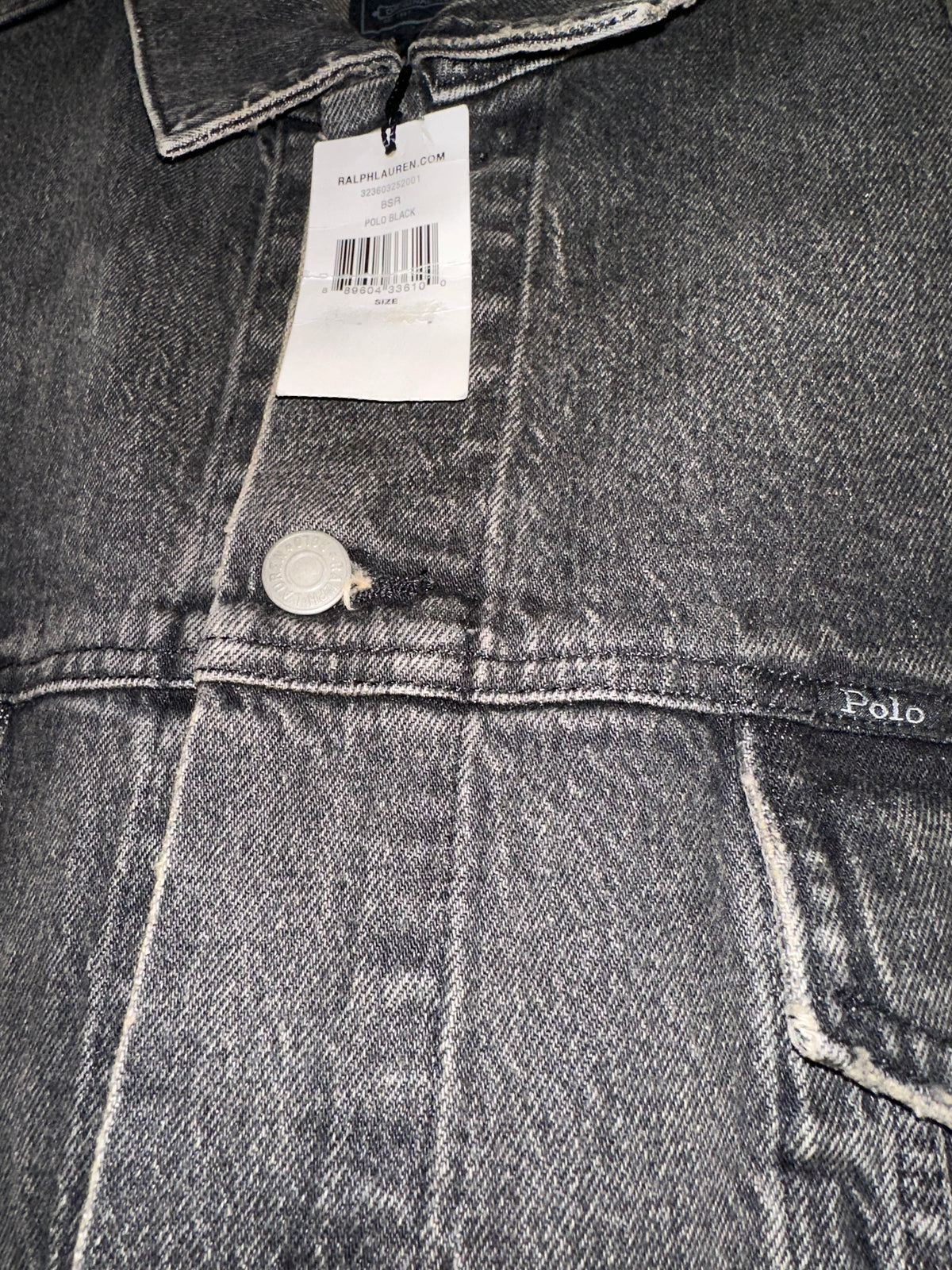 Chamarra de mezclilla Polo Ralph Lauren con escudo bordado Talla “XXXL”