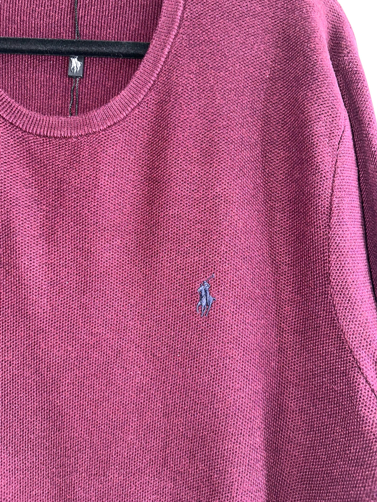 SUÉTER POLO RALPH LAUREN TALLA “L” CUELLO REDONDO VINO